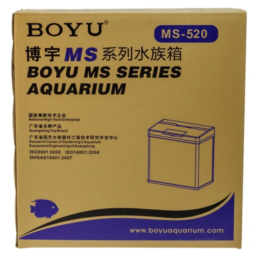 Аквариум Boyu MS-520 45 л с LED светильником и фильтром, черный