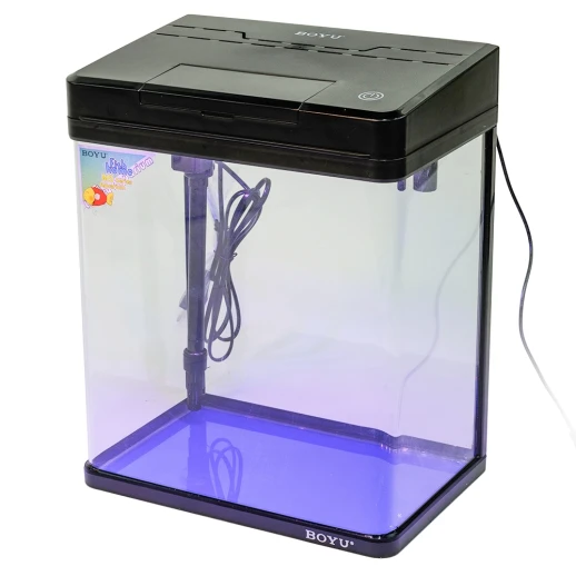 Аквариум Boyu MS-320M 20 л с сенсорным LED светильником и фильтром, черный