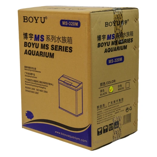 Аквариум Boyu MS-320M 20 л с сенсорным LED светильником и фильтром, черный