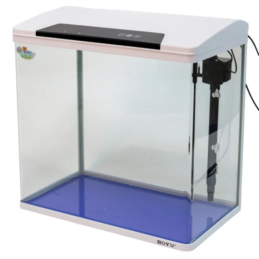Аквариум Boyu HG-500 панорамный 52 л, LED освещение, дисплей, фильтры, белый