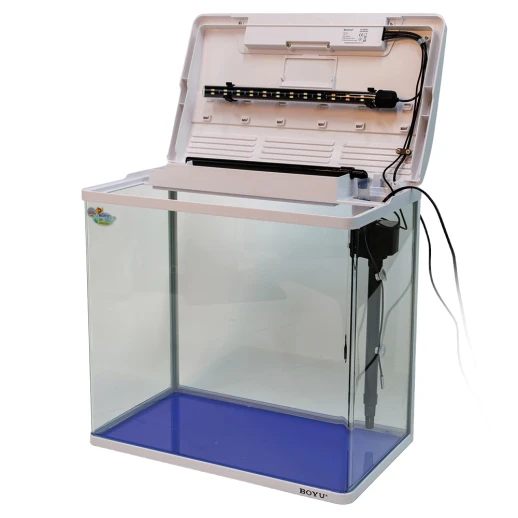 Аквариум Boyu HG-500 панорамный 52 л, LED освещение, дисплей, фильтры, белый