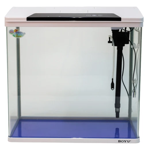 Аквариум Boyu HG-500 панорамный 52 л, LED освещение, дисплей, фильтры, белый