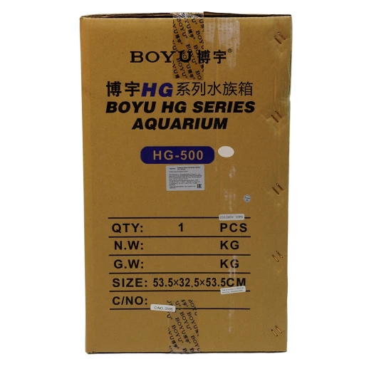 Аквариум Boyu HG-500 панорамный 52 л, LED освещение, дисплей, фильтры, белый