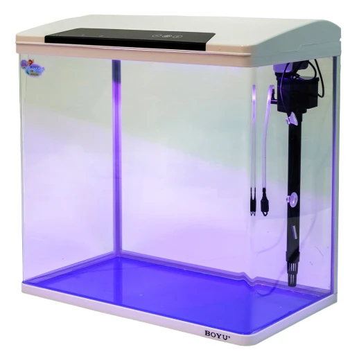 Аквариум Boyu HG-500 панорамный 52 л, LED освещение, дисплей, фильтры, белый