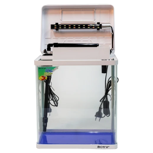 Аквариум Boyu MS-320 20 л с LED светильником и фильтром, белый