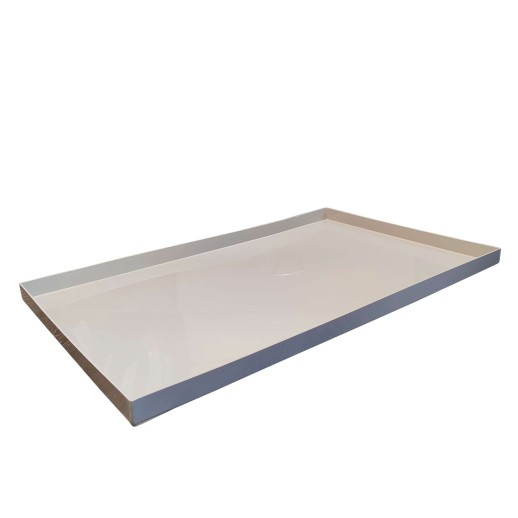 Поддон 21х12х3 см пластиковый из полипропилена, универсальный, серый