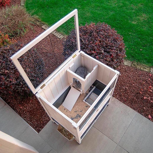 Клетка Ferplast COTTAGE MINI для содержания кроликов на улице деревянная.