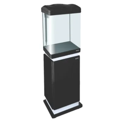 Аквариум с тумбой Boyu EC-400 панорамный, 33 л, с фильтром и LED-лампой, черный