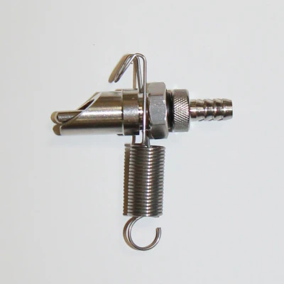 Поилка ниппельная для шиншилл металл с пружиной