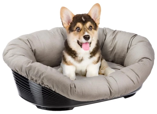 Лежак пластиковый Ferplast SOFA 6 со съемной синей подушкой