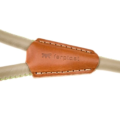 Поводок Ferplast DERBY G7/110 сизо-серый эко-кожа с нейлоновым шнуром