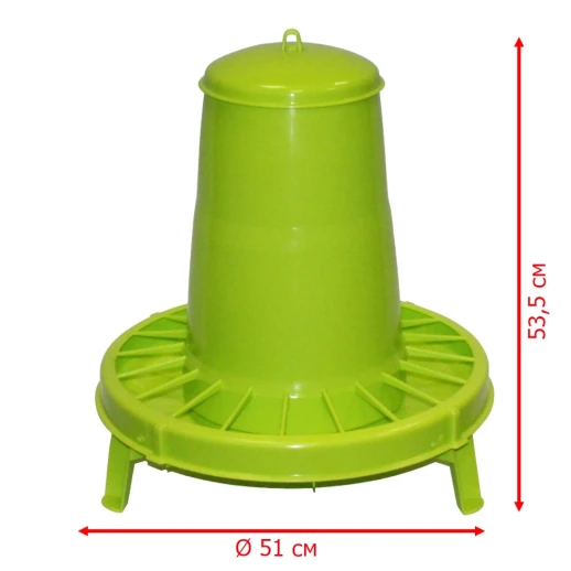 Кормушка бункерная Novital 15 кг. пластик с разд. решеткой на ножках