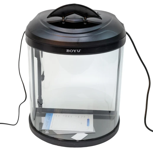 Аквариум Boyu BYG-26 полукруглый 26 л, с фильтром и освещением, черный