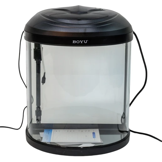 Аквариум Boyu BYG-26 полукруглый 26 л, с фильтром и освещением, черный