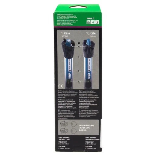 Нагреватель для воды аквариума Newa Therm Eco VTO50 220-240V 50Hz 50W с терморегулятором автоматический 20-50 л