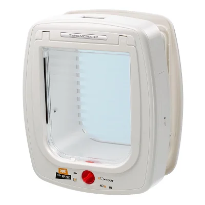 Дверка для животных Ferplast SWING MICROCHIP LARGE белая с определителем микрочипа 