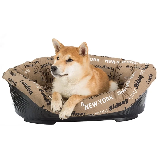 Лежак пластиковый Ferplast SOFA 8 со съемной красной подушкой