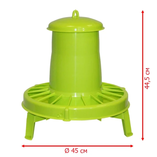 Кормушка бункерная Novital 7 кг. пластик с разд. решеткой на ножках