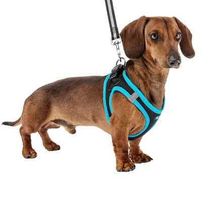 Шлейка Ferplast KAORI M из дышащего нейлона черно-голубая