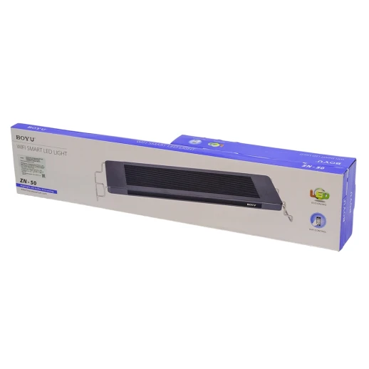 Светильник LED Boyu ZN-50 40Вт ультратонкий для аквариума c Wi-Fi таймером черный