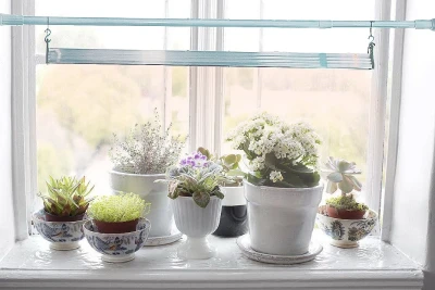 Штанга телескопическая распорная для крепления фитоламп на окно 70-120 см