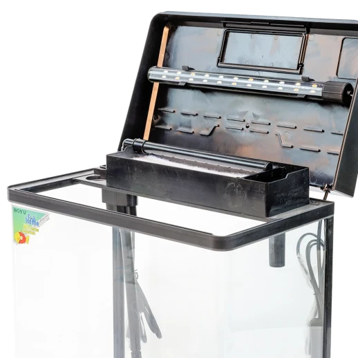 Аквариум Boyu MS-420 31 л с LED светильником и фильтром, черный