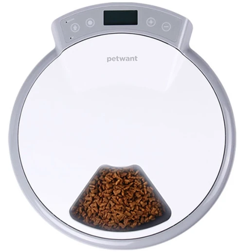 Автокормушка Petwant PF-105 5 секций ж/к дисплей серая