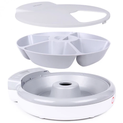 Автокормушка Petwant PF-105 5 секций ж/к дисплей серая