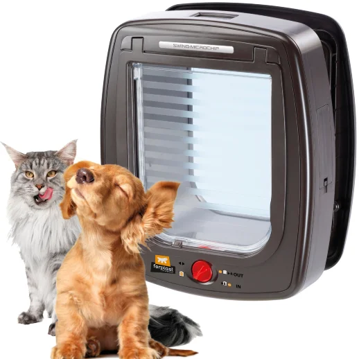 Коричневая SWING MICROCHIP LARGE для крупных кошек и небольших собак.