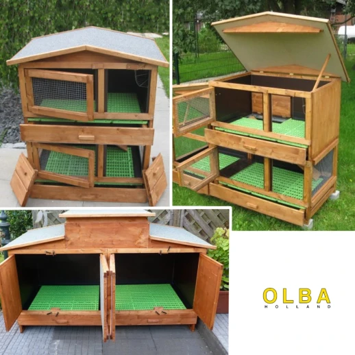 Пластиковый пол Olba для кроликов и кур 25х25 см зеленый