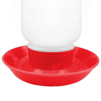 Поилка вакуумная LSTL для домашней птицы 1 л красная