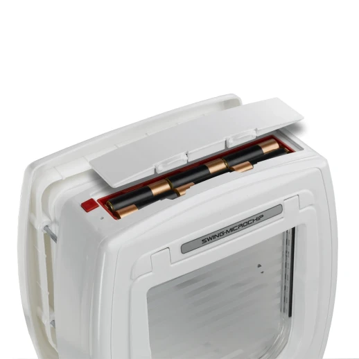 Дверка для животных Ferplast SWING MICROCHIP белая с определителем микрочипа