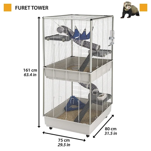 Клетка для хорьков Ferplast FURET TOWER двухэтажная