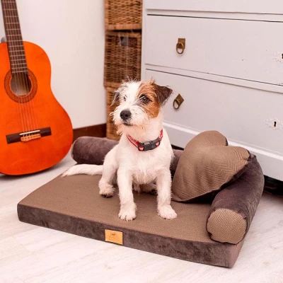 Лежак-кровать Ferplast TOMMY 65 для кошек и собак коричневый