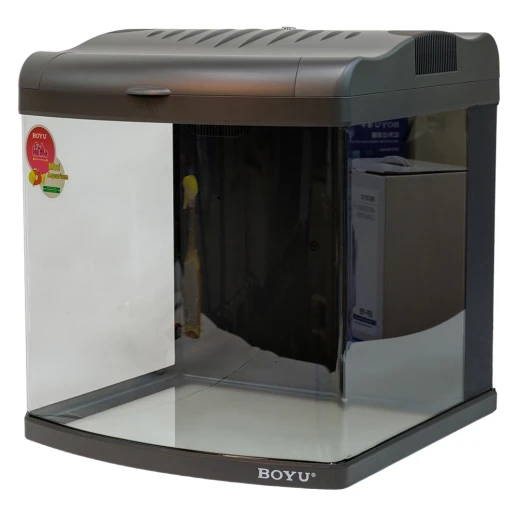 Аквариум Boyu Mini MT-508A, 80 л, с фильтром, 1 LED лампа, серый