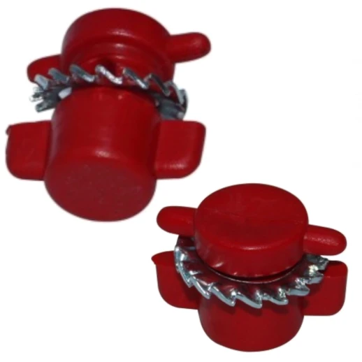 Зажим Corti пластиковый со стальной зубчатой шайбой