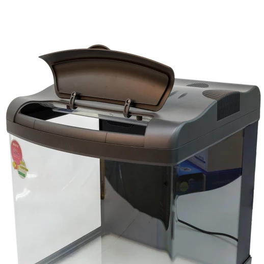 Аквариум Boyu Mini MT-508, 80 л, с фильтром, 2 LED лампы, серый