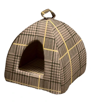 Мягкий домик-юрта Ferplast TIPI Large для кошек Зеленые линии