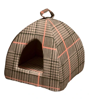 Мягкий домик-юрта Ferplast TIPI Large для кошек Зеленые линии