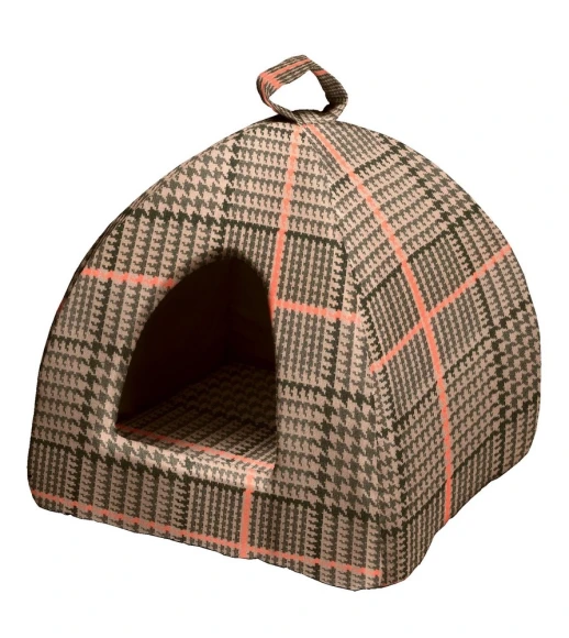 Мягкий домик-юрта Ferplast TIPI Large для кошек Зеленые линии