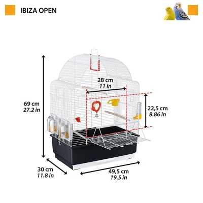 Клетка для птиц Ferplast IBIZA OPEN перламутровая