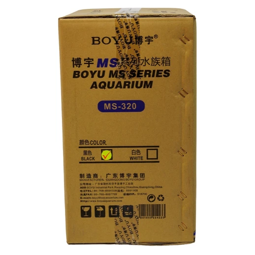 Аквариум Boyu MS-320 20 л с LED светильником и фильтром, черный