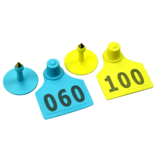 Бирка двойная для КРС 90*70 мм жёлтая с номером 100 шт.