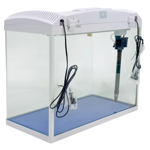 Аквариум Boyu EC-600 панорамный, 66 л, с фильтром и LED-лампой, белый