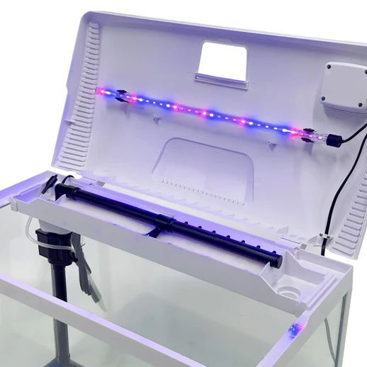 Аквариум Boyu EC-600 панорамный, 66 л, с фильтром и LED-лампой, белый