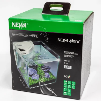 Аквариум Newa More NMO 50W Daylight LED 45 л с фильтром, нагревателем и освещением рассвет-закат, белый NEW VERSION