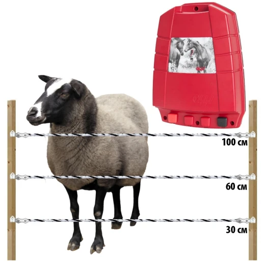 Комплект электропастуха для овец 12В на 1000 м