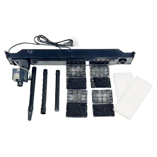 Аквариум Boyu EC-600 панорамный, 66 л, с фильтром и LED-лампой, черный