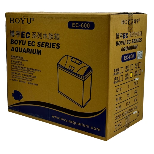 Аквариум Boyu EC-600 панорамный, 66 л, с фильтром и LED-лампой, черный