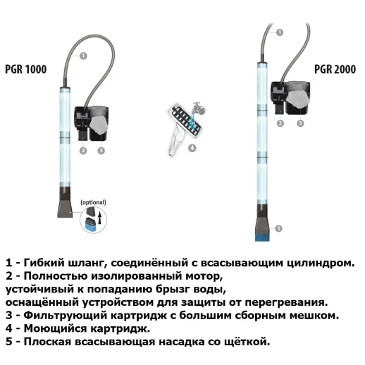 Пылесос грунтоочиститель для аквариума Newa PGR1000 подвесной 340 л/час